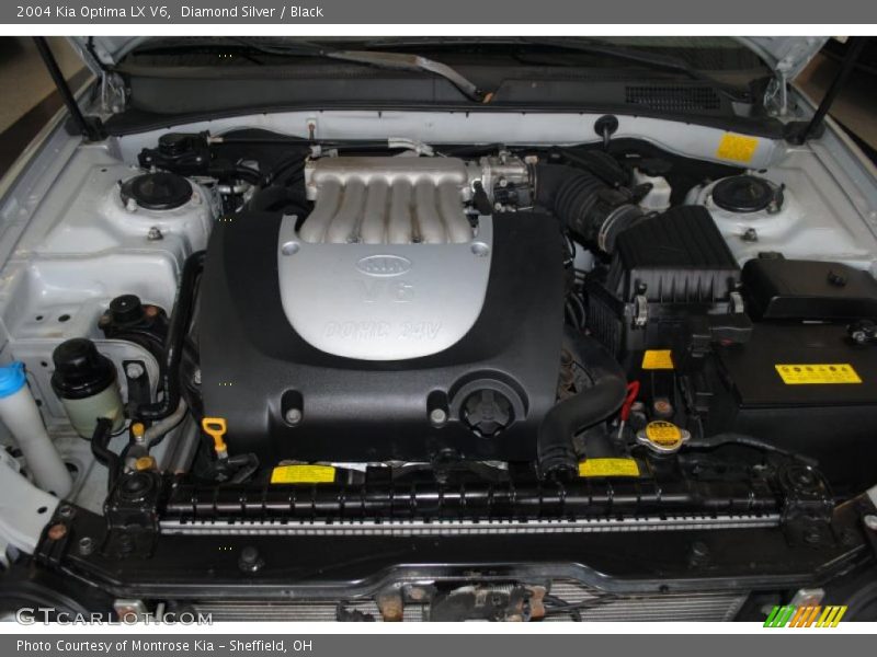 Diamond Silver / Black 2004 Kia Optima LX V6