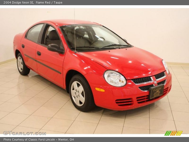 Flame Red / Taupe 2004 Dodge Neon SE