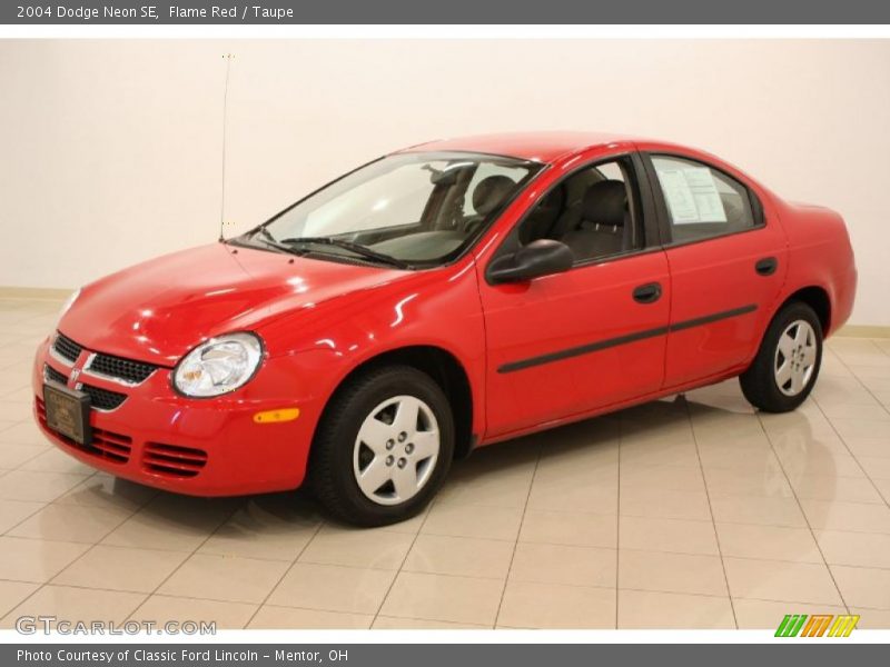 Flame Red / Taupe 2004 Dodge Neon SE