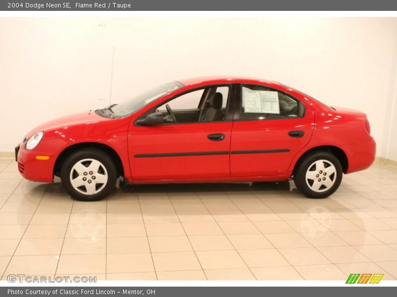 Flame Red / Taupe 2004 Dodge Neon SE