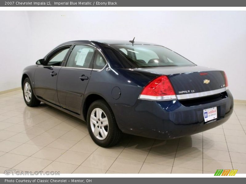 Imperial Blue Metallic / Ebony Black 2007 Chevrolet Impala LS
