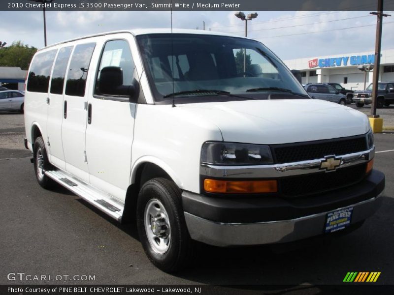 Summit White / Medium Pewter 2010 Chevrolet Express LS 3500 Passenger Van