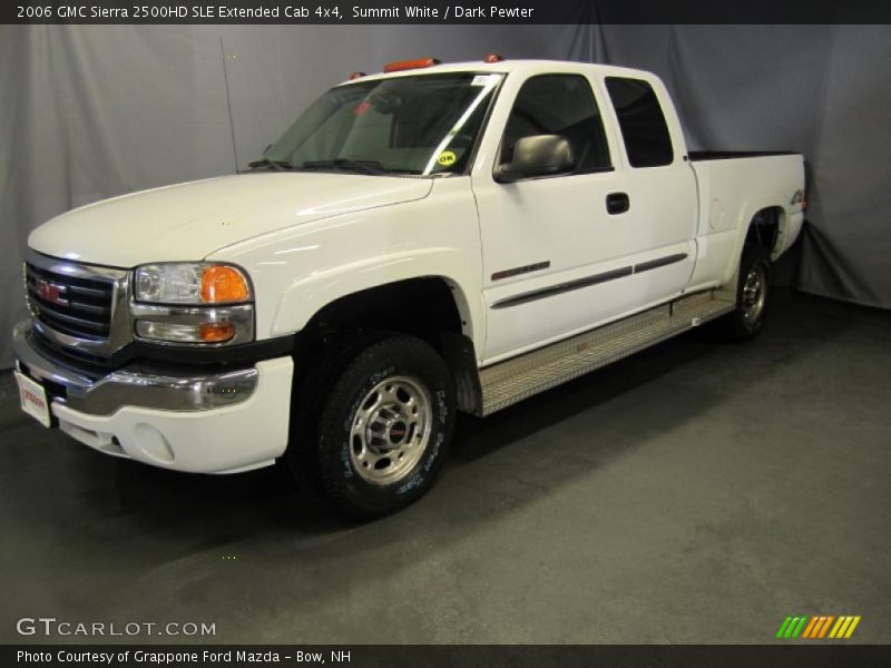 Summit White / Dark Pewter 2006 GMC Sierra 2500HD SLE Extended Cab 4x4