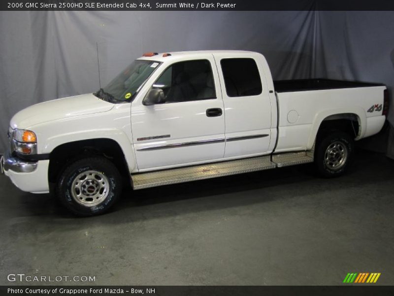 Summit White / Dark Pewter 2006 GMC Sierra 2500HD SLE Extended Cab 4x4