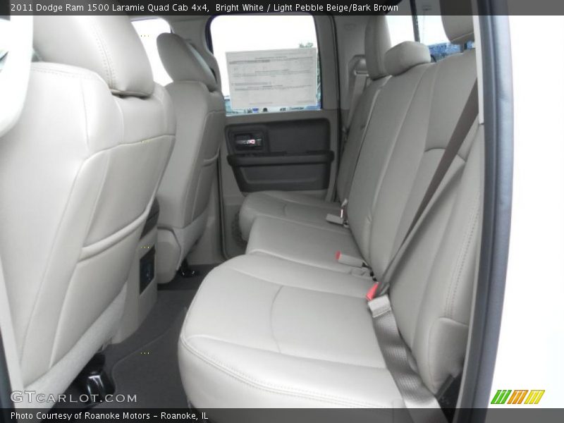 Bright White / Light Pebble Beige/Bark Brown 2011 Dodge Ram 1500 Laramie Quad Cab 4x4