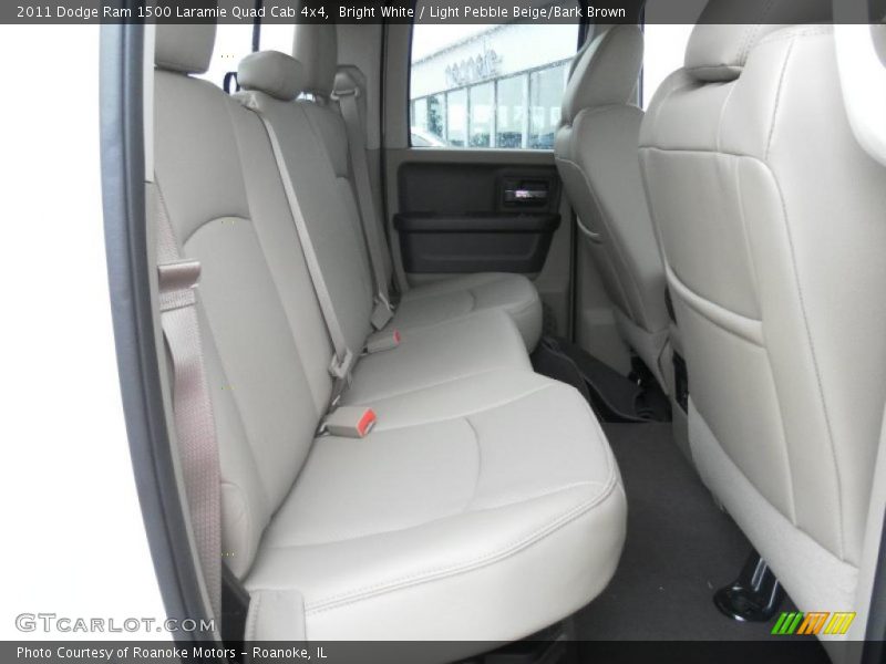 Bright White / Light Pebble Beige/Bark Brown 2011 Dodge Ram 1500 Laramie Quad Cab 4x4