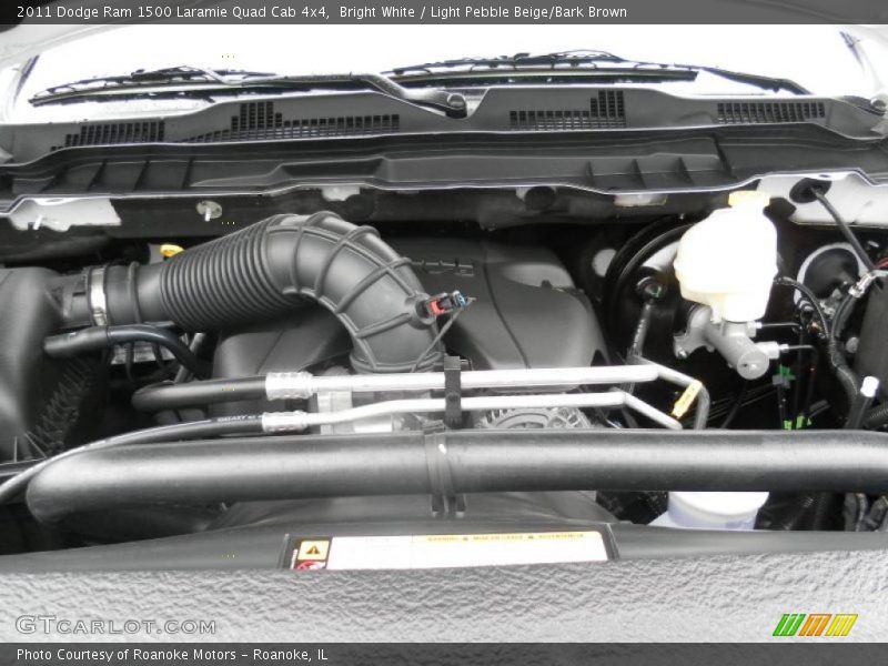 Bright White / Light Pebble Beige/Bark Brown 2011 Dodge Ram 1500 Laramie Quad Cab 4x4