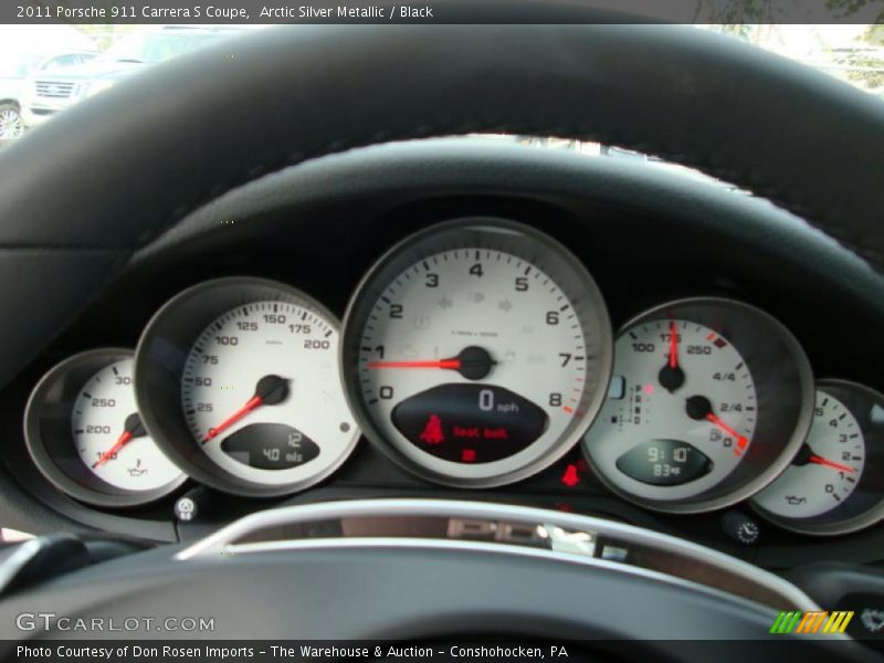 Arctic Silver Metallic / Black 2011 Porsche 911 Carrera S Coupe