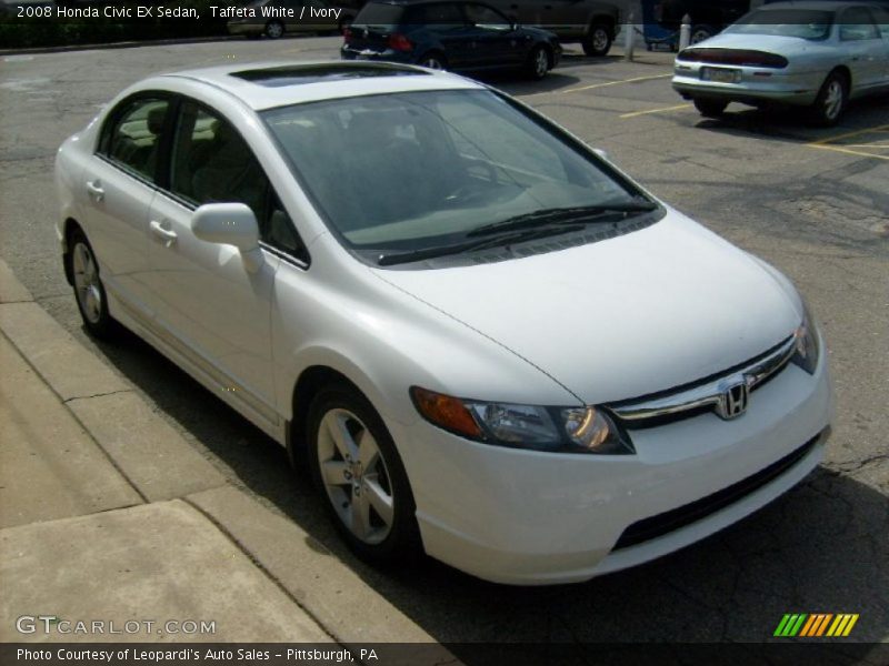 Taffeta White / Ivory 2008 Honda Civic EX Sedan