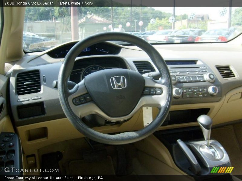 Taffeta White / Ivory 2008 Honda Civic EX Sedan