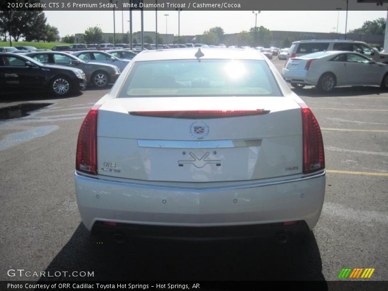 White Diamond Tricoat / Cashmere/Cocoa 2010 Cadillac CTS 3.6 Premium Sedan