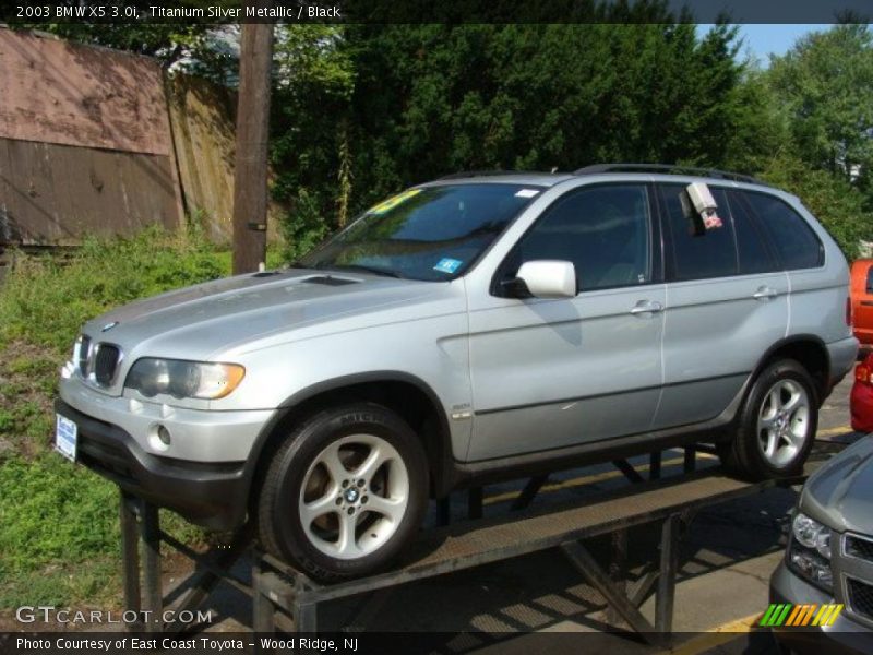 Titanium Silver Metallic / Black 2003 BMW X5 3.0i