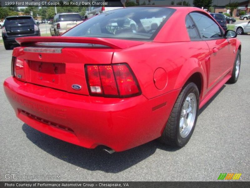 Rio Red / Dark Charcoal 1999 Ford Mustang GT Coupe