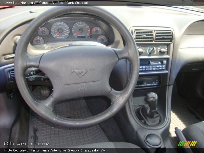 Rio Red / Dark Charcoal 1999 Ford Mustang GT Coupe