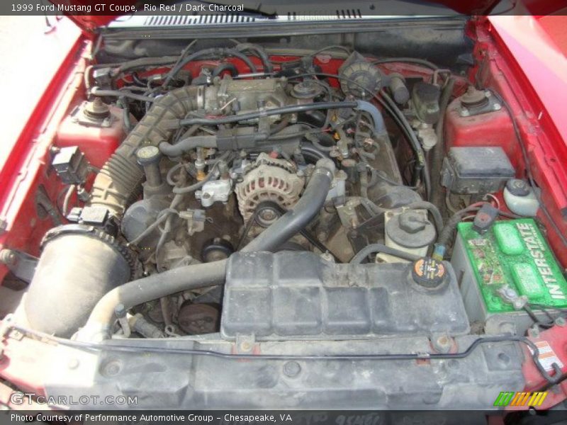 Rio Red / Dark Charcoal 1999 Ford Mustang GT Coupe