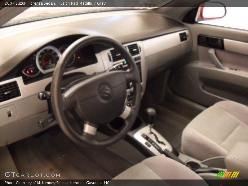 Fusion Red Metallic / Grey 2007 Suzuki Forenza Sedan