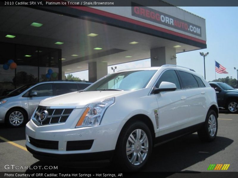 Platinum Ice Tricoat / Shale/Brownstone 2010 Cadillac SRX V6