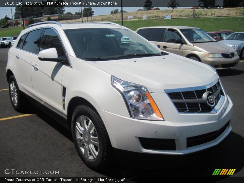 Platinum Ice Tricoat / Shale/Brownstone 2010 Cadillac SRX V6