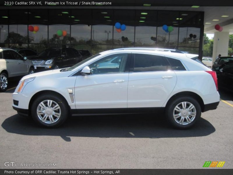 Platinum Ice Tricoat / Shale/Brownstone 2010 Cadillac SRX V6