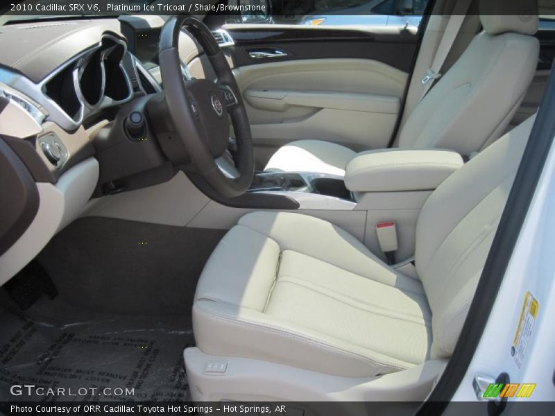 Platinum Ice Tricoat / Shale/Brownstone 2010 Cadillac SRX V6
