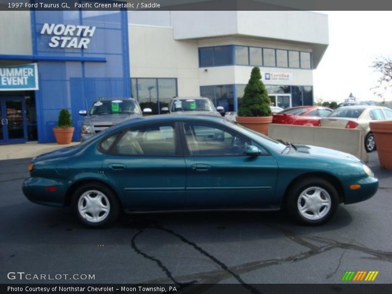 Pacific Green Metallic / Saddle 1997 Ford Taurus GL