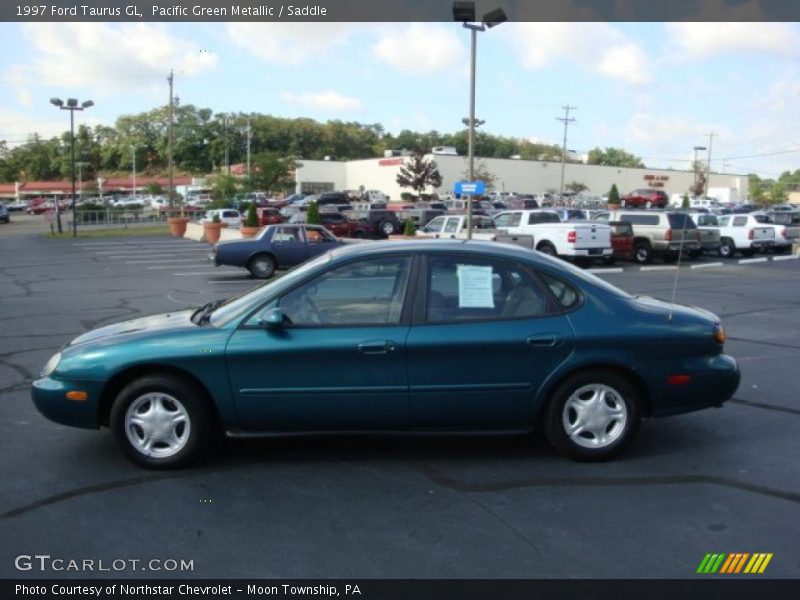 Pacific Green Metallic / Saddle 1997 Ford Taurus GL