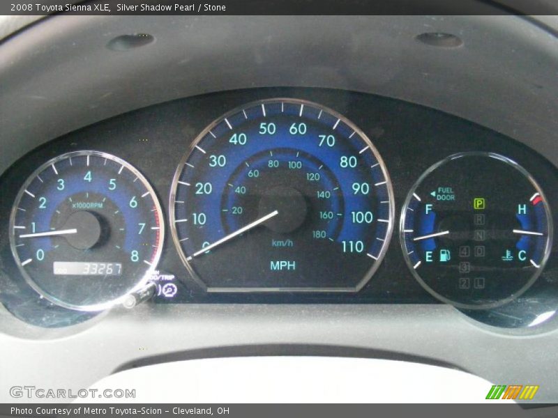 Silver Shadow Pearl / Stone 2008 Toyota Sienna XLE