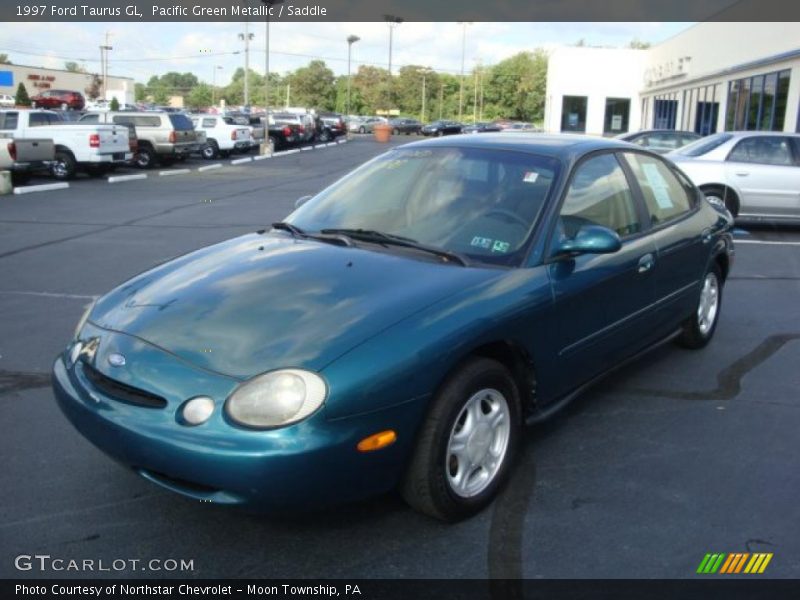 Pacific Green Metallic / Saddle 1997 Ford Taurus GL