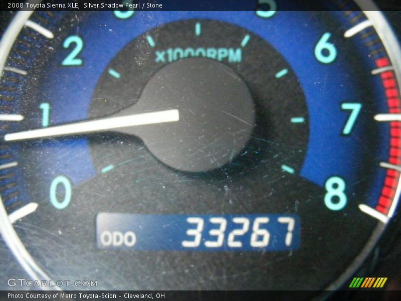 Silver Shadow Pearl / Stone 2008 Toyota Sienna XLE