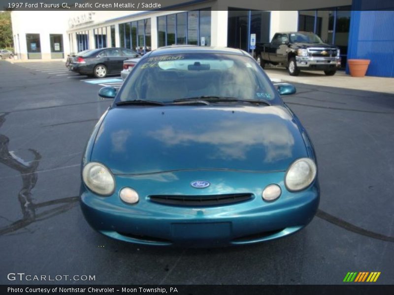 Pacific Green Metallic / Saddle 1997 Ford Taurus GL