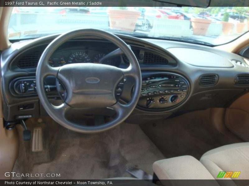 Pacific Green Metallic / Saddle 1997 Ford Taurus GL