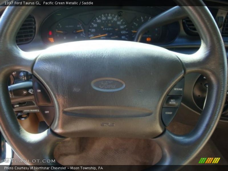 Pacific Green Metallic / Saddle 1997 Ford Taurus GL