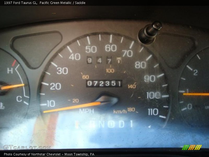 Pacific Green Metallic / Saddle 1997 Ford Taurus GL
