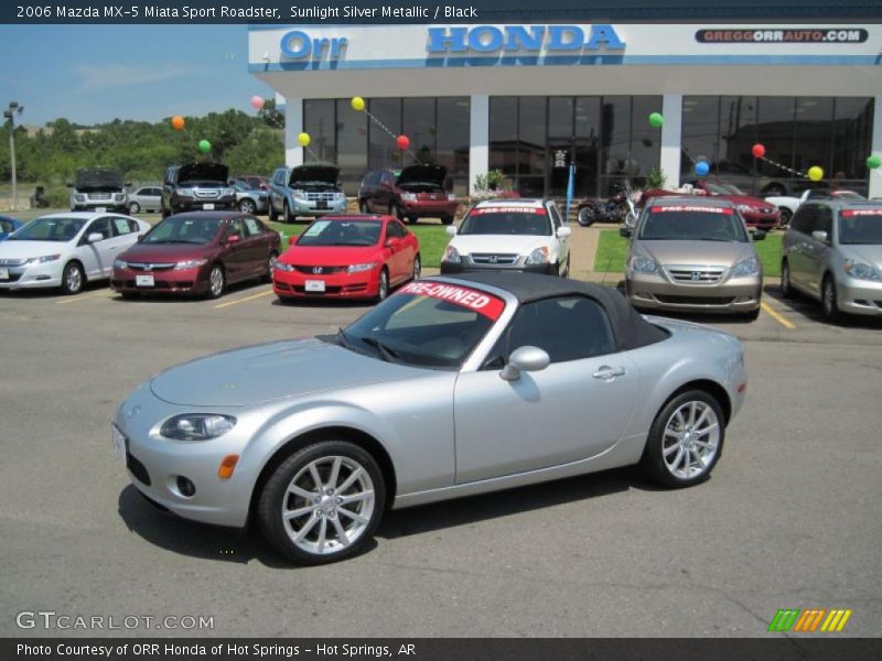 Sunlight Silver Metallic / Black 2006 Mazda MX-5 Miata Sport Roadster