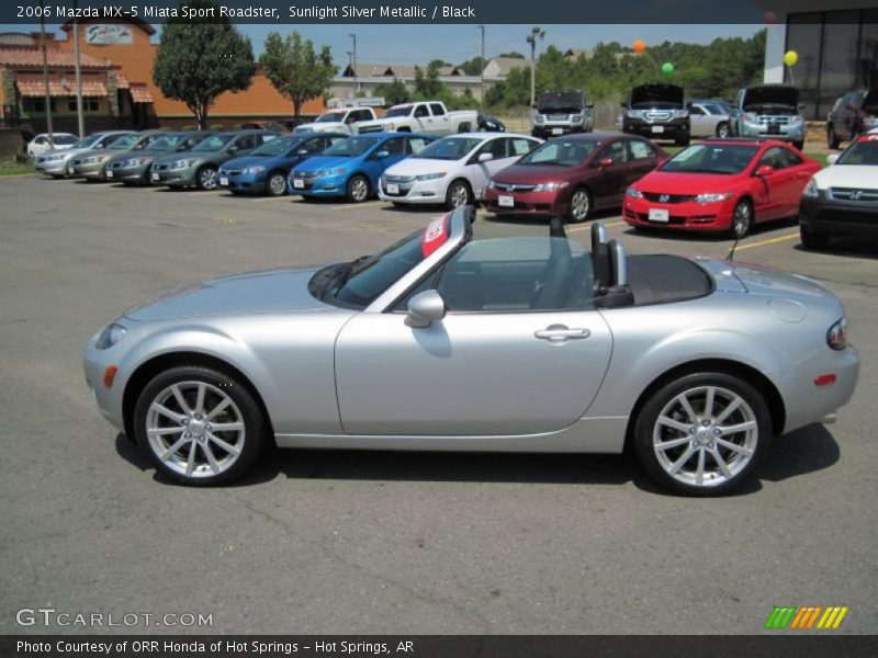 Sunlight Silver Metallic / Black 2006 Mazda MX-5 Miata Sport Roadster