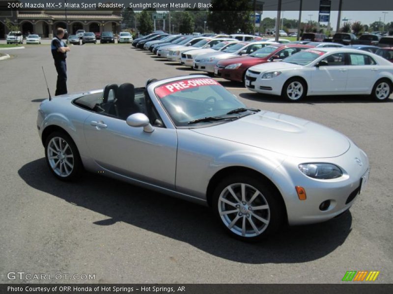 Sunlight Silver Metallic / Black 2006 Mazda MX-5 Miata Sport Roadster