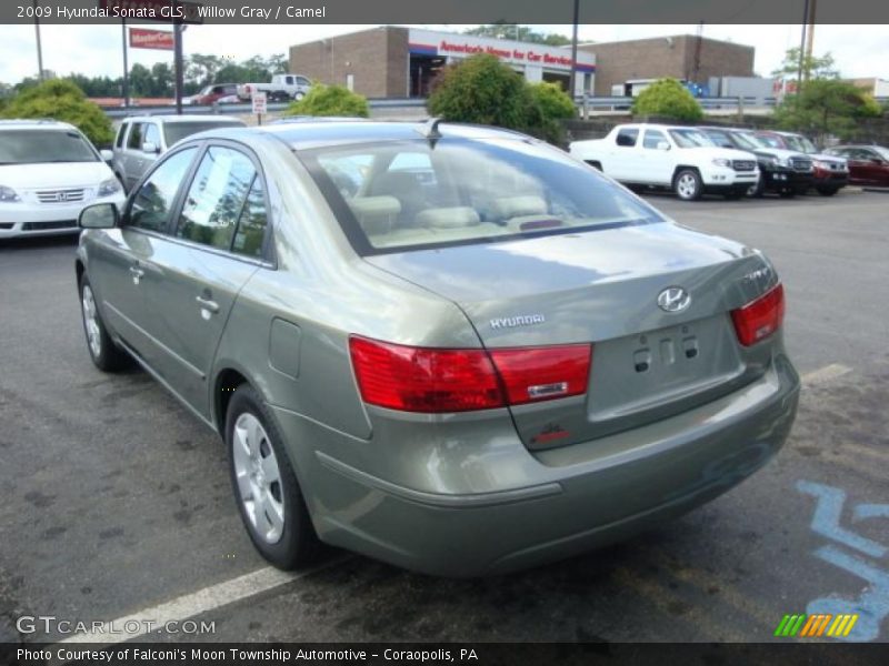 Willow Gray / Camel 2009 Hyundai Sonata GLS