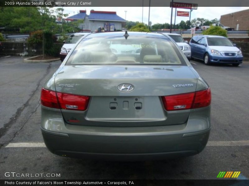 Willow Gray / Camel 2009 Hyundai Sonata GLS