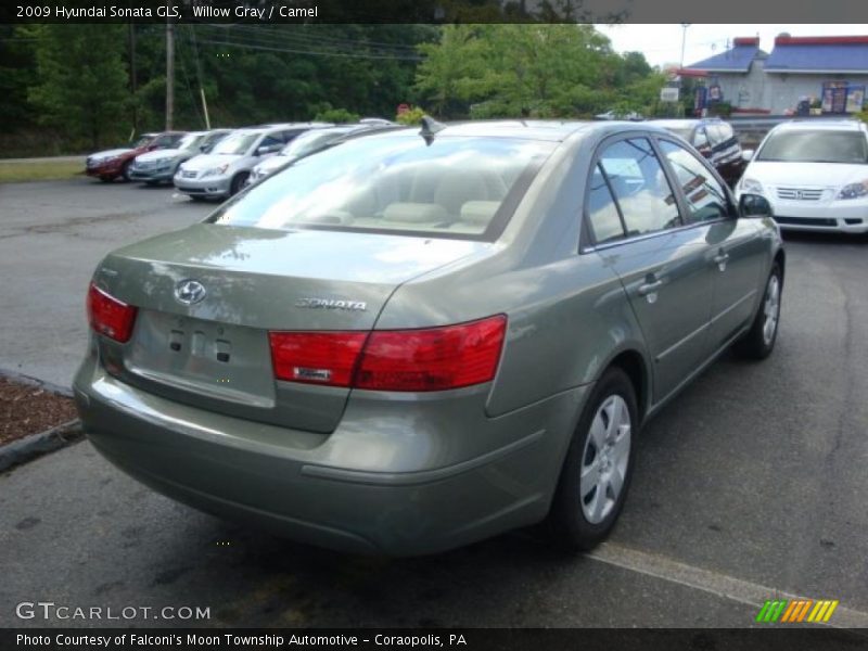 Willow Gray / Camel 2009 Hyundai Sonata GLS