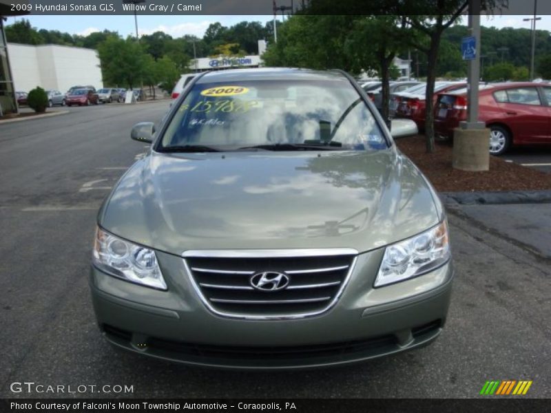 Willow Gray / Camel 2009 Hyundai Sonata GLS