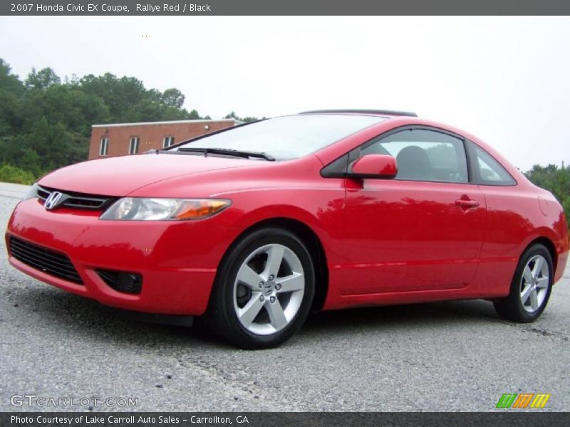 Rallye Red / Black 2007 Honda Civic EX Coupe