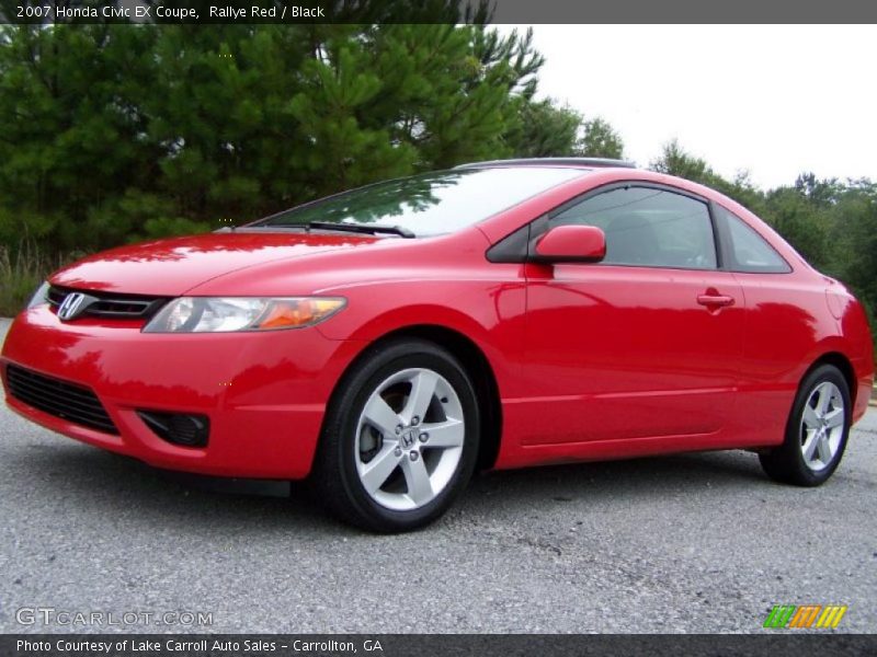Rallye Red / Black 2007 Honda Civic EX Coupe