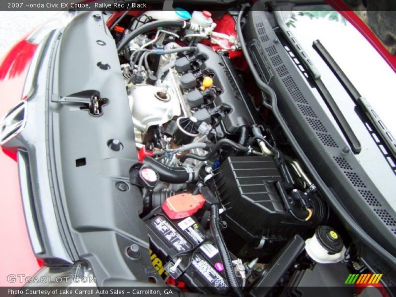 Rallye Red / Black 2007 Honda Civic EX Coupe