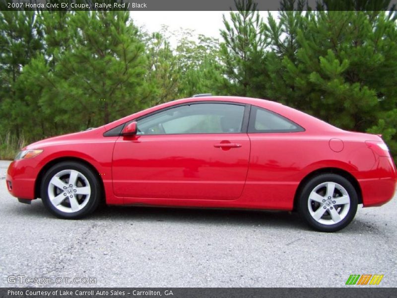 Rallye Red / Black 2007 Honda Civic EX Coupe