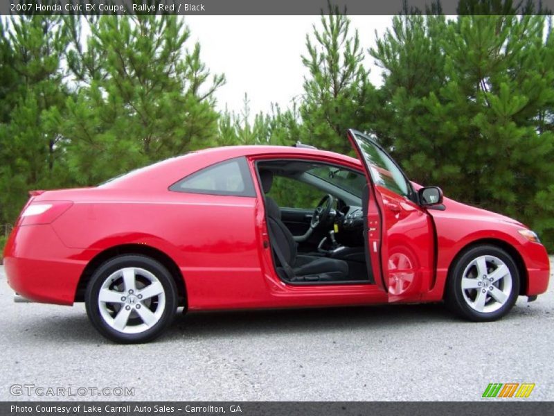 Rallye Red / Black 2007 Honda Civic EX Coupe