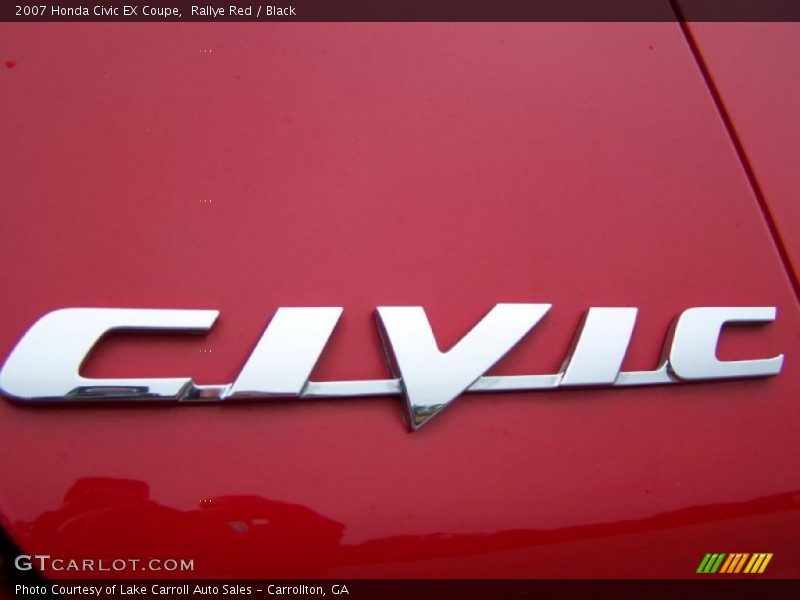 Rallye Red / Black 2007 Honda Civic EX Coupe