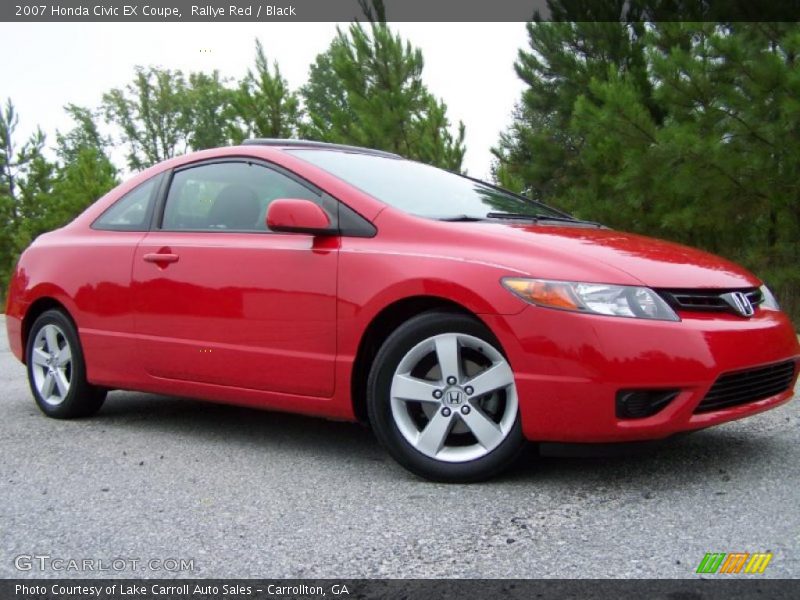 Rallye Red / Black 2007 Honda Civic EX Coupe