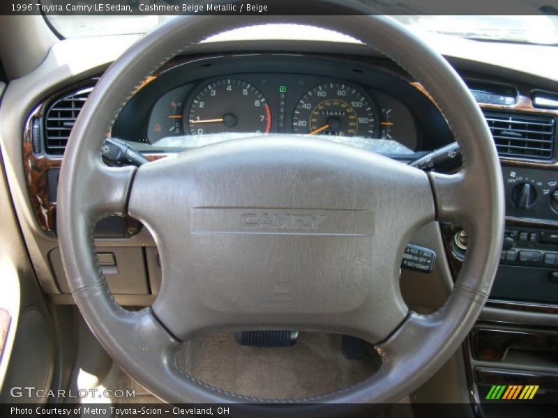 Cashmere Beige Metallic / Beige 1996 Toyota Camry LE Sedan