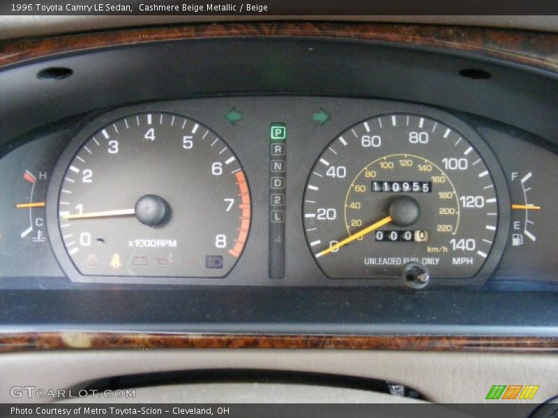 Cashmere Beige Metallic / Beige 1996 Toyota Camry LE Sedan