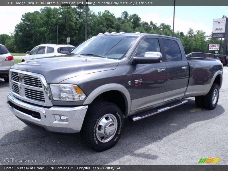 Mineral Gray Metallic / Dark Slate 2010 Dodge Ram 3500 Laramie Crew Cab 4x4 Dually